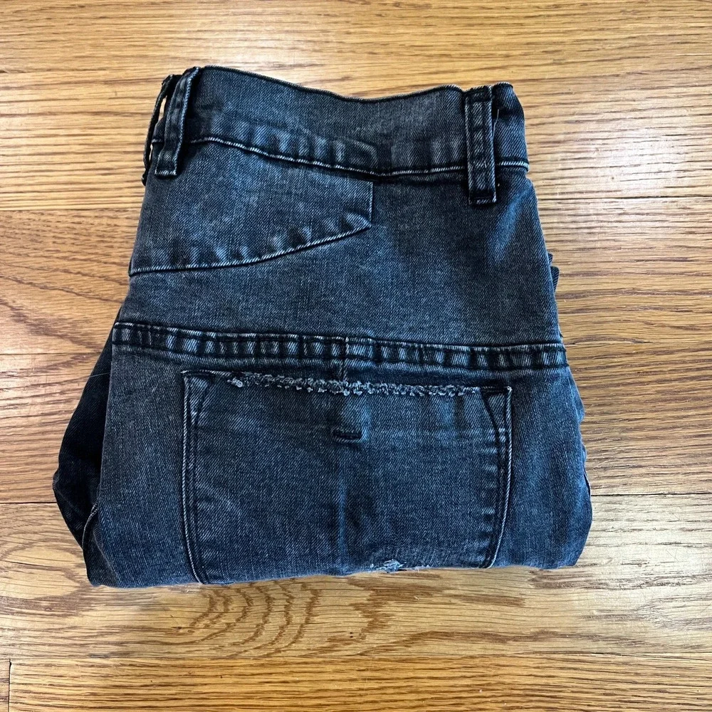 Men's Kollar Rockstar Buttonfly Jeans‎ Faded Vintage Black Size 30 x 31